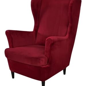 Elegant Wingback Chair 2 Piece Slup Cover